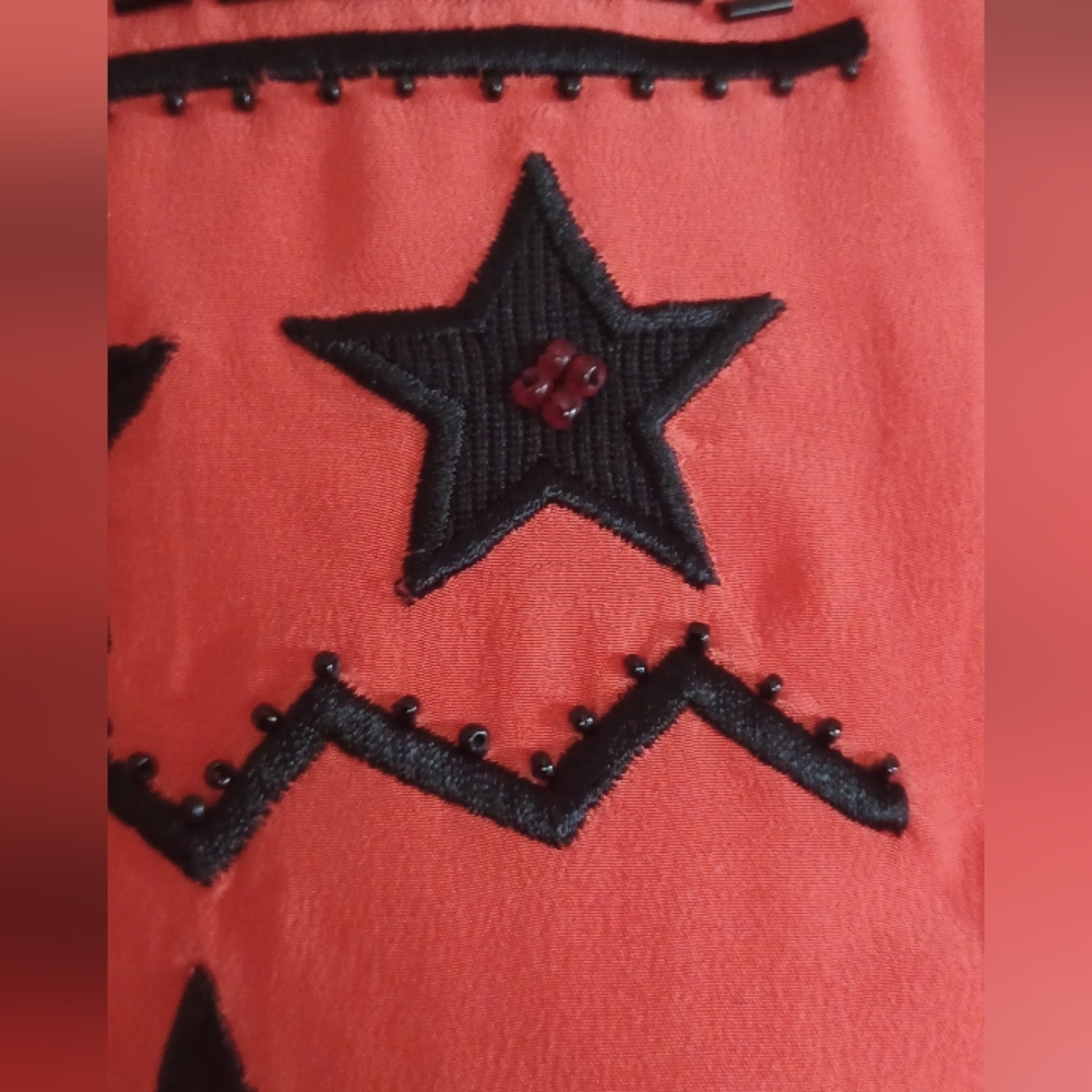 Orange Embroidered Beaded Sunshine And Star Shirt And Skirt Set - Picture 11 of 16